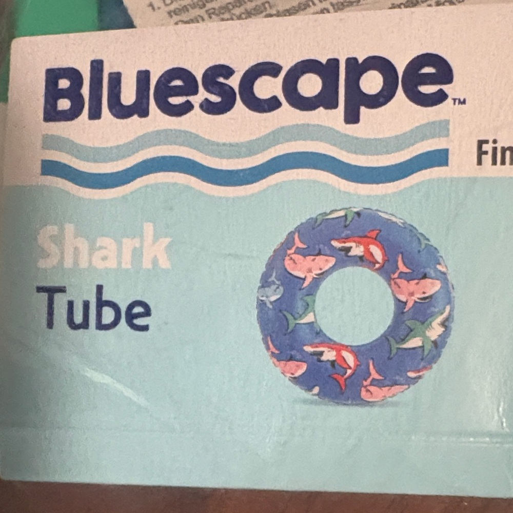 Two Colorful Shark Pattern Swim Rings - Picture 2 of 5